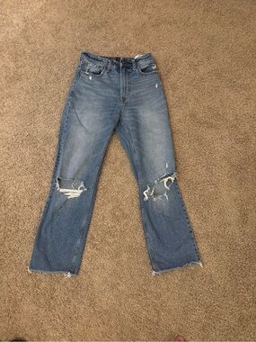 A&F size 26 with Women’s Distressed Jeans -raw hem flawless like new flawless